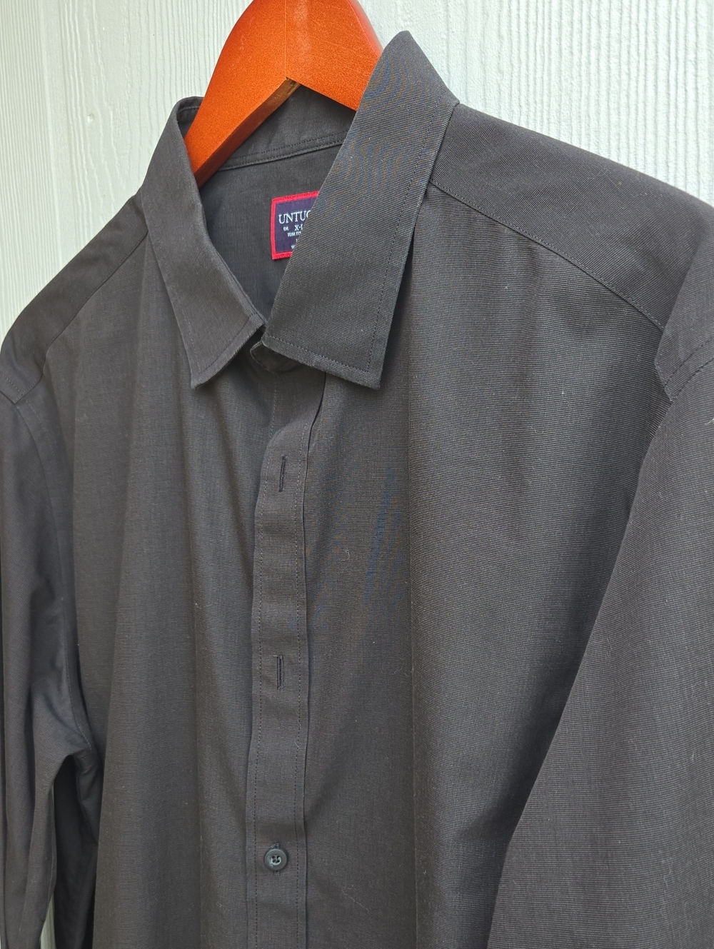 UNTUCKit Men's Black Button-Down Long Sleeve Shirt (X-Large)